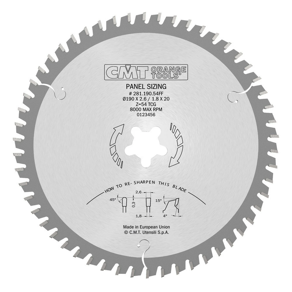 CMT Klinge 190x2,6xFF Z54 TF - 281.190.54FF 3 CMT Klinge 190x2,6xFF Z54 TF - 281.190.54FF