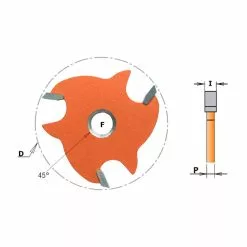 CMT Slidsfr. HM 47,6x4,0x8 Z3 Undersænket - 823.340.11