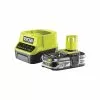 Ryobi Batteri 18V ONE+ 2,5 Ah Lithium+ Hurtiglader (2,0 Amp/tim.) - RC18120-125 -Ryobi Butik ryobi batteri 18v one 25 ah lithium hurtiglader 20 amptim rc18120 125