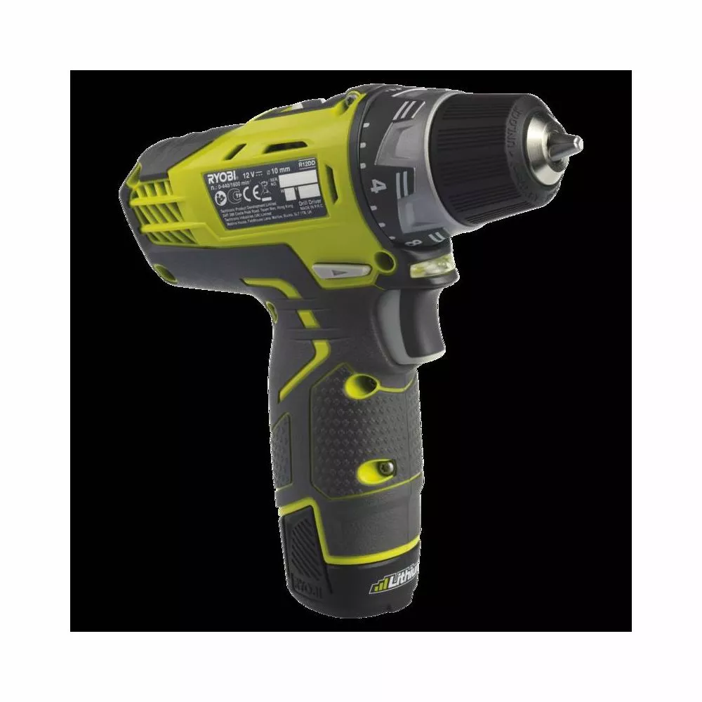 Ryobi Bore-/skruemaskine 12V - R12DD-LL13S - VAREN ER UDGÅET 4 Ryobi Bore-/skruemaskine 12V - R12DD-LL13S - VAREN ER UDGÅET - Billede 2