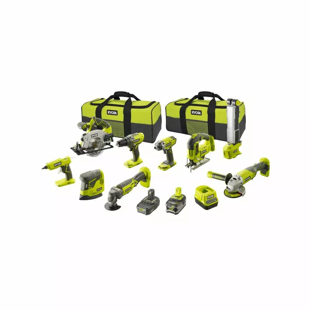 Ryobi Håndværkersæt 18V - 1x2,0 Ah Batteri + 1x5,0 Ah Batteri - R18CK9-252S 3 Ryobi Håndværkersæt 18V - 1x2,0 Ah Batteri + 1x5,0 Ah Batteri - R18CK9-252S
