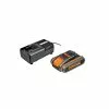 Worx Batteri Sæt 20V 4.0Ah 2A Lader 60 Min. -Ryobi Butik worx batteri saet 20v 40ah 2a lader 60 min