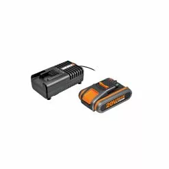 Worx Batteri Sæt 20V 4.0Ah 2A Lader 60 Min.